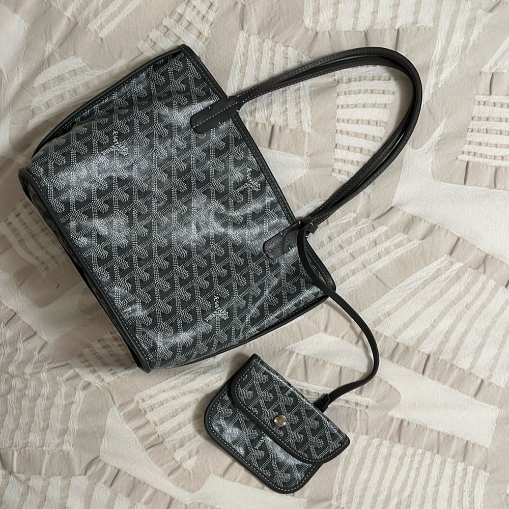 Goyard mini Anjou reversible tote grey